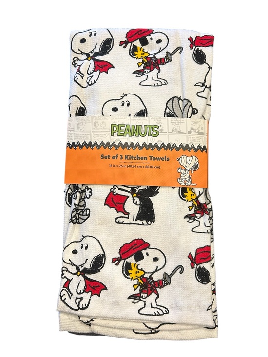 Peanuts Other - Peanuts Snoopy & Woodstock Halloween Theme Set of 3 Kitchen Towels